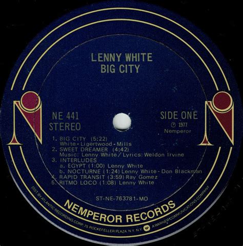 Lenny White Big City Vinyl Record Aural Hifi