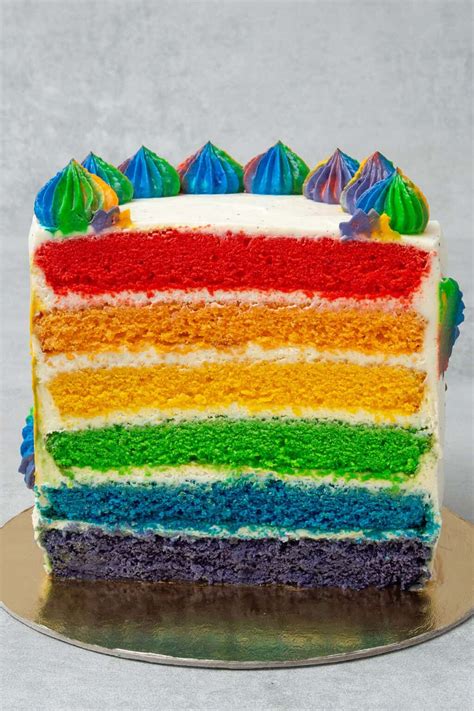 Rainbow Cake Step By Step Tutorial Spatula Desserts