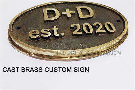 Cast Brass Custom Door Sign Plaques Solid Brass Vintage Etsy