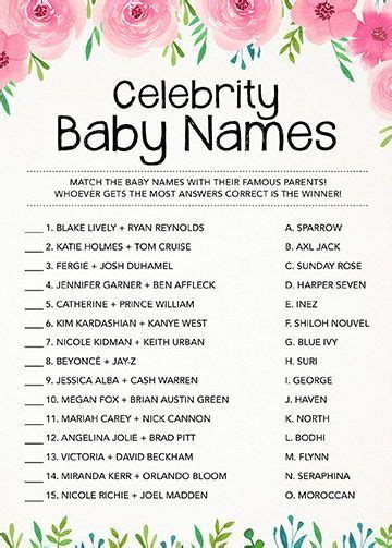 & lauren burnham) ava sue (alfonso & angela ribeiro) Baby Shower Games Celebrity Baby Name Game Baby Shower ...