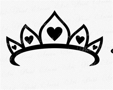 Tiara Svg Set Of 4 Crowns Queen Crown Svg Cutting File Etsy
