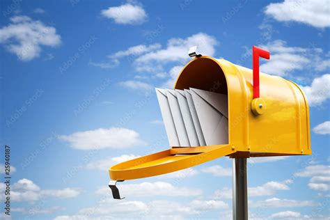 Yellow Mailbox Stock Illustration Adobe Stock