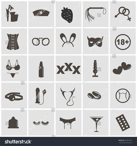 sex icons set symbol xxx stock vector royalty free 225818791