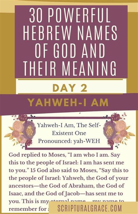 Yahweh Biblical Meaning Pronouncing And Praying The Names Of God J