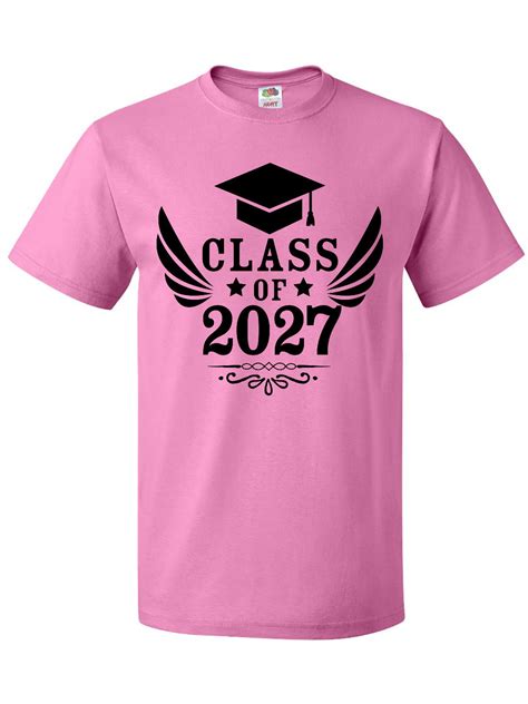 Inktastic Class Of 2027 With Graduation Cap And Wings T Shirt