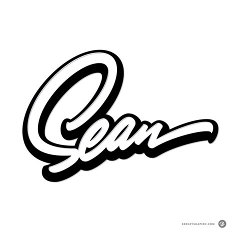 “sean” Custom Script Lettering For Sale