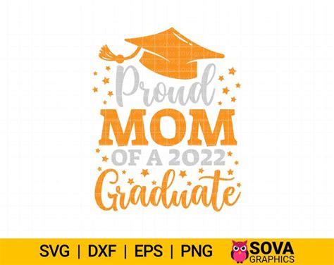 Proud Mom Of A 2022 Graduate Svg Class Of 2022 Svg Mom Of Etsy