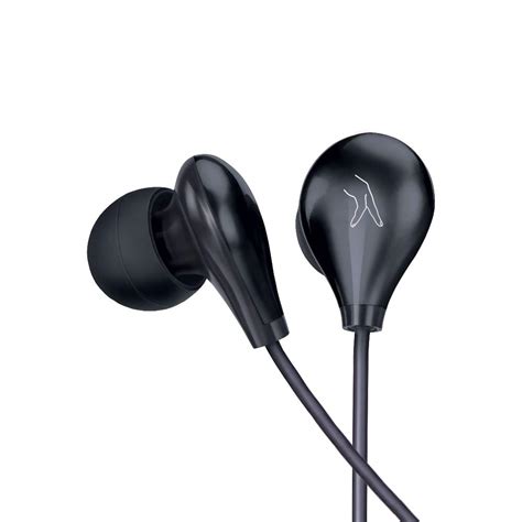 Fingers Droplets Wired Earphones With Angular Earbuds And Mic Piano Black Lowestrate Shopping
