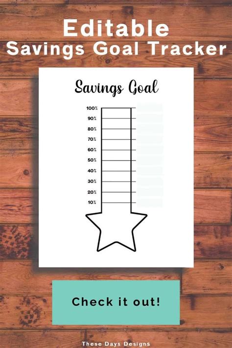 Savings Goal Tracker Printable Savings Challenge Tracker Etsy Video