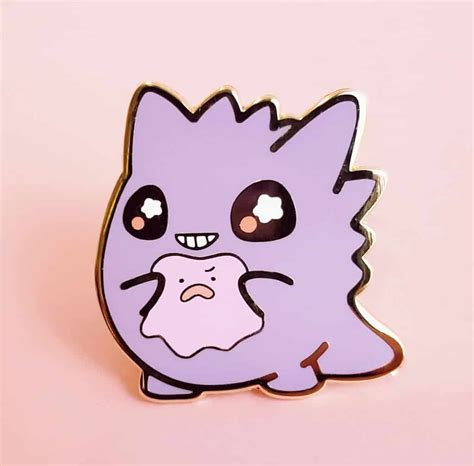 Gengar And Ditto Enamel Pin Bonnies Lab