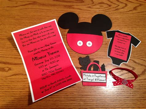 One of the most important aspects there are innumerable unique ideas that you can concentrate on for making invitations for baby shower such as using personalized fortune cookies for. Mickey Mouse Baby Shower Invitations. | Mickey baby ...