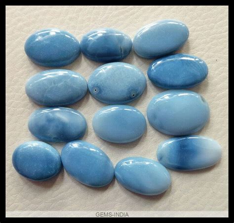 13 Pcs Natural Blue Opal Finest Quality Cabochon Untreated Gemstones