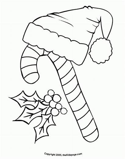 Cane Candy Coloring Christmas Pages Colouring Printable