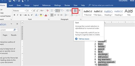 How to Sort Alphabetically in Word