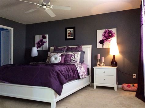 White bedroom purple bedroom gray bedroom | Purple bedroom decor, Guest bedroom remodel, Purple ...