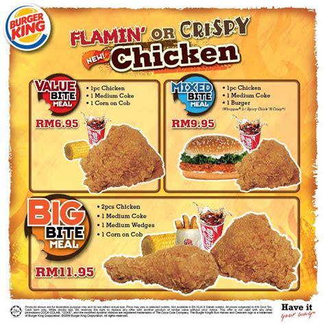 They are the most famous burger choice in the world after mcdonald's and aren't much expensive. FLAMING OR CRISPY CHICKEN FROM BURGER KING | Malaysian Foodie