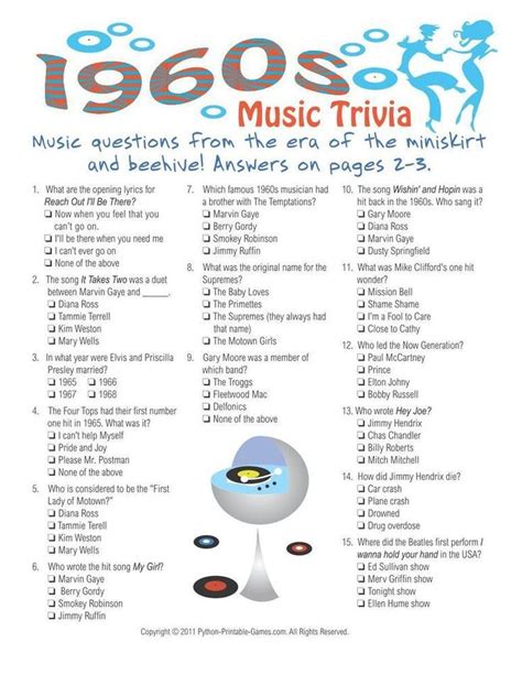However you feel about this decade, there's no denying that it was a glorious time for music. American Games | 60th birthday party, Music trivia ...
