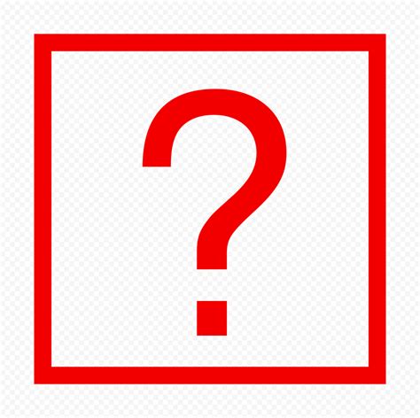 Hd Square Red Question Mark Icon Transparent Png Citypng