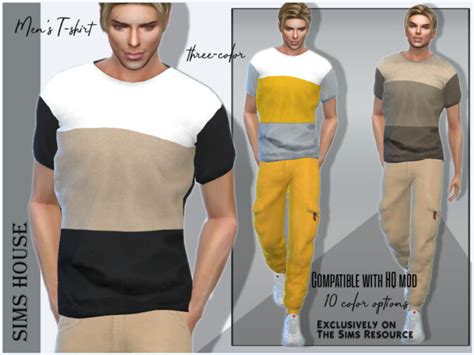Mens T Shirt Three Color By Sims House At Tsr Sims 4 Updates