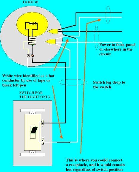 How Do I Wire A Receptacle From A Light Outlet But Keep It Hot When