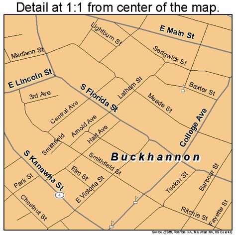 Buckhannon West Virginia Street Map 5411188