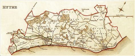 1832 Victorian Map Of Hythe Our Beautiful Wall Art And Photo Ts