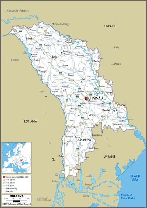 Detailed Clear Large Road Map Of Moldova Ezilon Maps