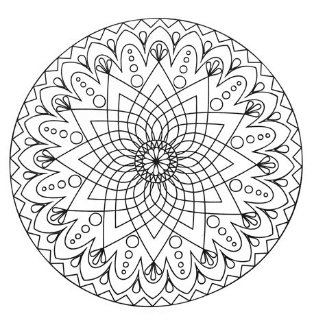 Simple Mandala Coloring Pages For Adults Mandala Coloring Mandala