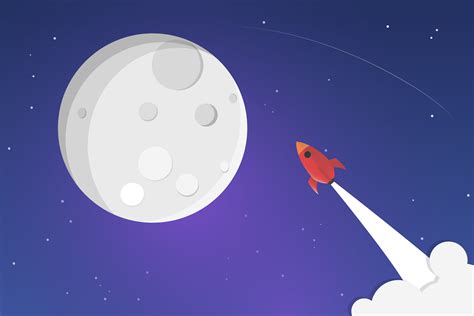 Rocket Ship To The Moon By Sarah Thomson On Dribbble