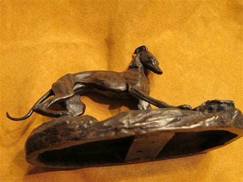 Pierre Jules Pj Mene 1810 1879 Bronze Vintage Gray Hound With