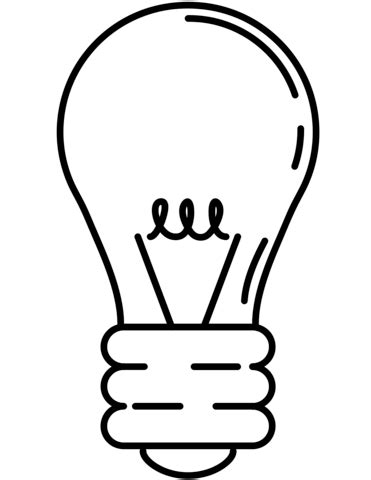 You are free to share or adapt it for any purpose, even commercially under the following terms: Lightbulb coloring page from Household appliances category ...