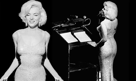 marilyn monroe wore no underwear under sheer gown as she sang happy birthday to jfk daily mail