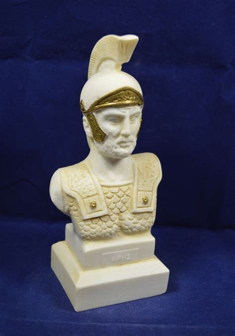 Ares Sculpture Bust Ancient Greek God Of War Aged Statue Etsy God
