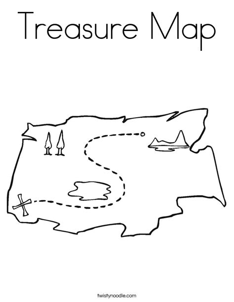 Mention our bible is like a giant treasure box with treasure words throughout. Treasure Map Coloring Page - Twisty Noodle