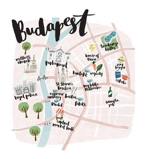 Alls our maps, including map of budapest, have been designed by our team of cartographers. Budapest part 2: the city | The Lovely Drawer ...