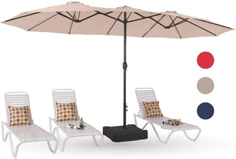 Mf Studio 15ft Large Patio Umbrella Double Sided Outdoor Market Pool
