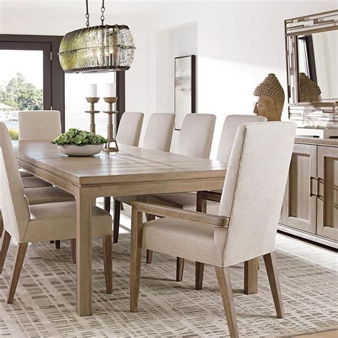 The warmth of wood in a classic natural finish will anchor your dining room or kitchen, allowing for creative and colorful choices in surrounding decor. Lexington Concorde Modern Extendable Grey Wood Rectangular ...