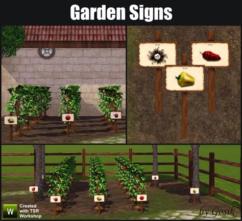 Sims 4 Garden Signs Cc
