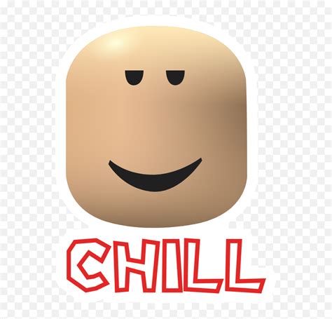 Roblox Chill Face Sticker Smiley Emoji Chill Emoticon Free