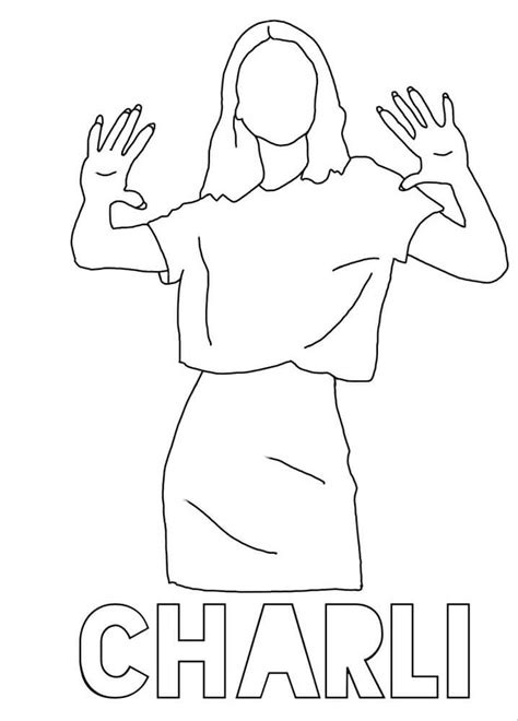 Charli Tiktok Coloring Page Free Printable Coloring Pages For Kids