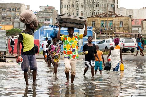 Cyclone Idai Survivors Cling To Rooftops In Mozambique As They Await
