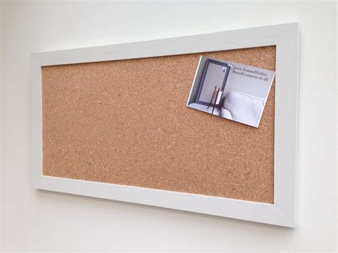 Large Pin Board A Cork Notice Board With Frame Painted In All White