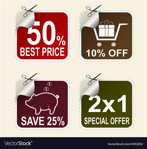 Sale Coupons Royalty Free Vector Image Vectorstock