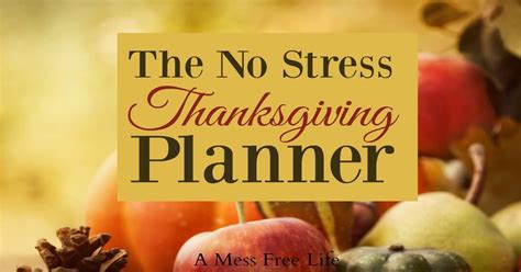 The No Stress Thanksgiving Planner Best Planner For Turkey Day