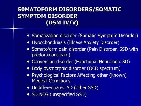 Ppt Somatoform And Conversion Disorders Powerpoint Presentation Free