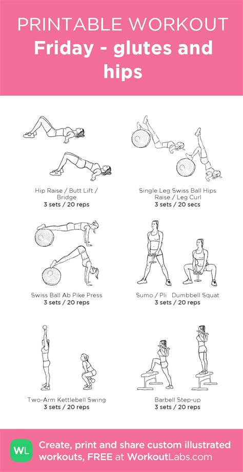 Friday Glutes And Hips My Visual Workout Created At
