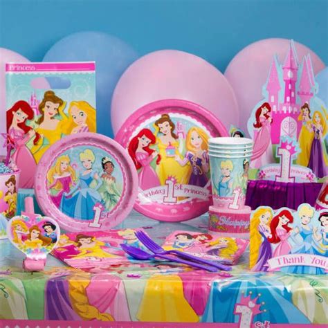 1st Birthday Party Supplies Disney Princess Birthday Party Girls