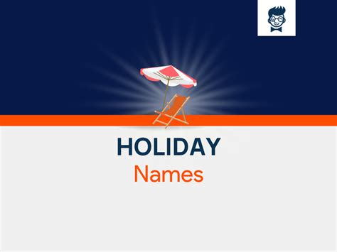 Holiday Names 580 Catchy And Cool Names Brandboy