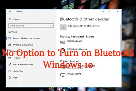 Resolved No Option To Turn On Bluetooth Windows 10