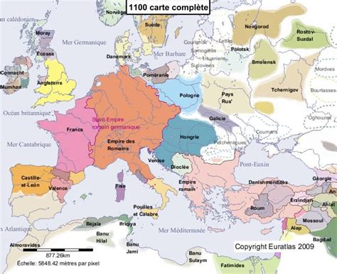 Euratlas Periodis Web Carte De Leurope En 1100 Haritalar Tarih